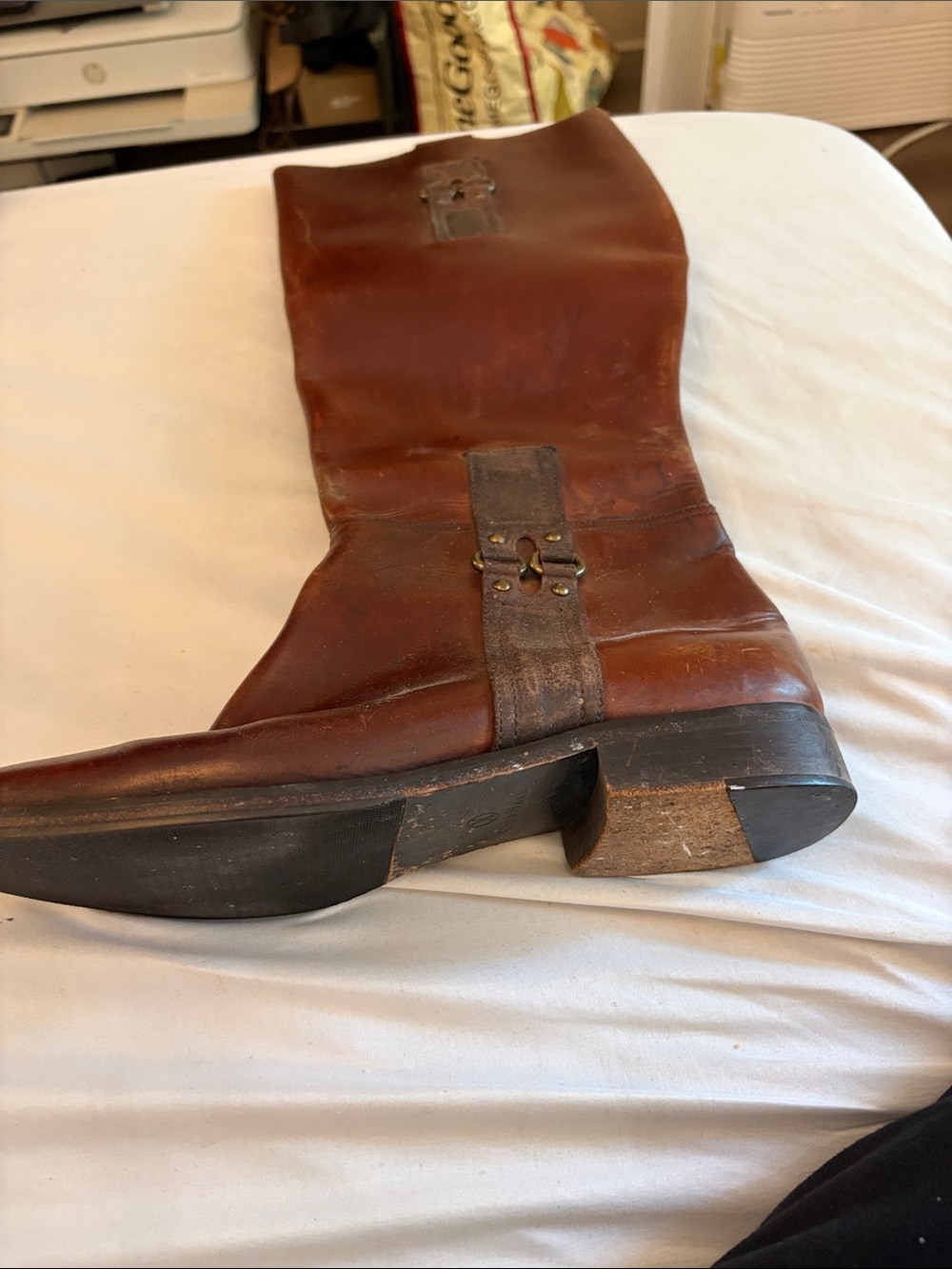 Women’s Brown Leather Riding Boots - Classic Pull-On Style